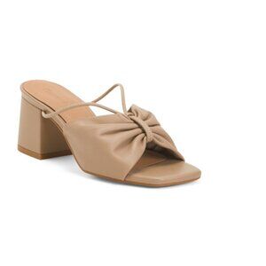 FLATTERED Beige Made In Spain Leather Olivia Heeled Sandals